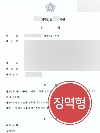 [노동전문변호사 피해자 고소대리사례] 노동전문변호사, 직장 내 성추행 등 징역 1년 2개월 받아내